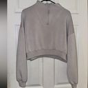 Forever 21  Grey Scuba Quarter Zip Cropped Sweatshirt Photo 1