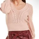 BCBGMAXAZRIA  Women's Bishop Sleeve Cable Sweater Photo 2