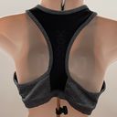 Reebok Raceback Gray Black Athletic Sport Bra, size M Photo 1