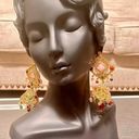 New! Pakistani Indian Asian Bollywood Women Ethnic Gold Large Jhumka Earrings Red Photo 5