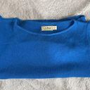 L.L.Bean Vintage  royal blue short sleeve sweater, Size L - Made in USA Photo 4