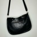 Madison West  Vegan Leather Black Braided Crossbody Purse Photo 5