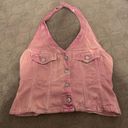 ZARA Pink Denim Top Photo 0