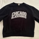 Chicka-d Chicago Blackhawks Black Crewneck Photo 1