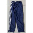 Adidas Navy Blue White 3-Stripe Zipper Windbreaker Track Pants Sweats Sweatpants Bottoms Size M 🧿 Photo 1