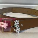 Kate Spade  32 mm Daisy Loop Belt Brown Leather NEW Photo 0