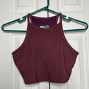 Beach Riot  Womens Sports Bra High Neck Maroon Metallic Size Small Photo 0