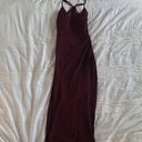 Honey and Rosie red maroon lace back with slit prom/homecoming/bridesmaid dress Photo 3