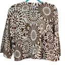 August Silk  Graphic One Button Cardigan Size Medium Photo 3