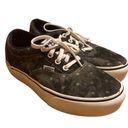 Vans Doheny Platform lace up tie  Women's Size 7.5 M Black Polkadot Denim Photo 1