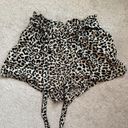 Hollister  Cheetah Print High Rise Flowy Shorts with Belt and Tie Photo 1