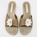 Montego Bay Club Vintage 90s  Plastic Platform Wedge Flower Slides Sandals Photo 3