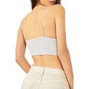 Free People  Carrie embroidered gray blue moon longline bralette, L NWT Photo 6