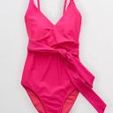 Aerie Tall Pink Wrap One Piece Swimsuit Photo 2