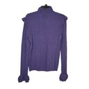 Polo  Ralph Lauren Women Sweater Ruffle Wool Pointelle Thistledown Heather Large Photo 8