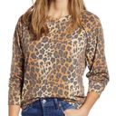 Caslon  Cozy Animal Print Leopard Sweatshirt M Photo 0