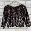 Endless Rose  Black and Gold Sequin Crop Top Size S Photo 4