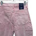 Gap  Denim High Rise Crop Carpenter Jeans Pink Size 27/4 New Photo 7