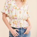 Lost + Wander Floral Bloom Baby Blouse- Size Medium Photo 0