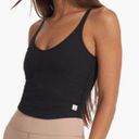 Vuori Rib Crop Black Tank Small Photo 0