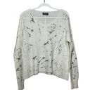 Wooden Ships  Splatter Pullover Sweater Cream Gray Mohair Wool Size Small Medium Photo 1