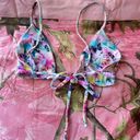 vintage y2k multicolor bikini set watercolor pattern strappy Photo 4