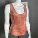 BCBG MAxAzria Peplum top shell pink faux suede dusty rose small Photo 1