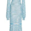 Alexis Katica Dress Soft Blue Space Dyed Knit MIDI Dress w Slip NWT Photo 0