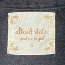 Altar'd State  Faded Black Trucker Jean Jacket Size Small Raw Hem Denim Grunge Photo 3