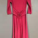 Kate & Mallory  Pink Long Sleeve Corset Waist Long Dress Size Small Photo 6