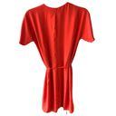 Babaton Aritzia Wallace Red Short Sleeve Tie Mini Wrap Dress, Size XXS Photo 8