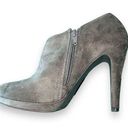 Merona Womens Ankle Booties Dress Shoes Faux Suede Stiletto High Heel Gray 8 Photo 0