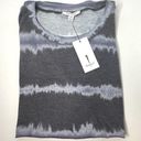 Skinny Girl  Puff Sleeve Tee Indigo Tie-Dye Striped Blouse.  Size 3X New! Photo 1