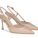 Gianvito Rossi Ascent 85 Leather Slingback Pump In Peach Leather casual formal Photo 0