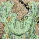 American Eagle Green Floral Open Back Corset Midi Dress Photo 8