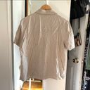 Oak + Fort Tan & White Rock Stripe Short Sleeve Button Up Top Photo 6