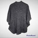 Denim & Co . Cable Knit Poncho Sweater Size Large Color Gray Button detail Photo 7