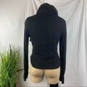 BCBG Max Azria Black Zip Up Scarve Athleisure Jacket S Small Photo 3