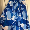 Blue White Print Long Flowy Skirt, Medium. Perfect For Summer Beach Vacation, Especially Greece! Photo 1