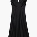 Rails  Constance Black Ruffle Linen Midi Dress Size XS Photo 4