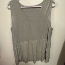 Soft Surroundings  grey and white tank top size XL Photo 1