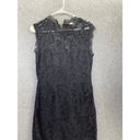 Sans Souci  Women's Dress Black Lace Sheath Size Medium Photo 12