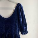 Hill House  The Louisa Nap Dress Smocked Navy Blue Velvet Ruffle Midi Dress XXL Photo 5