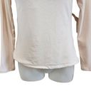 Klassy Network  Peek a boo Long Sleeve Shirt Cream Built in Bra Brami Size Medium Photo 4