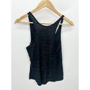 Aritzia TNA Black Gray Cut Off Racerback Tank Top Shirt Cotton Blend Women Size Small Photo 1