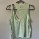 Lululemon NWT  Shoulder Cut-Out Yoga Tank Kohlrabi Green Silk Blend 10 Large Photo 8