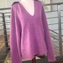 Vince  Brushed V-Neck Polo Alpaca & Wool-Blend Sweater in Pink Photo 0