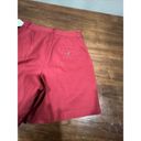 L.L.Bean  Womens Red Cotton Wrinkle Resistant Pleated Shorts Size 8 Photo 4