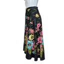 Anne Klein AK  Blue Corduroy Sequins and Floral Design A-Line Midi Skirt Size 10 Photo 2