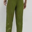 Anthropologie  Diandra Green Satin Pleated Joggers Size 16. B-3 Photo 5